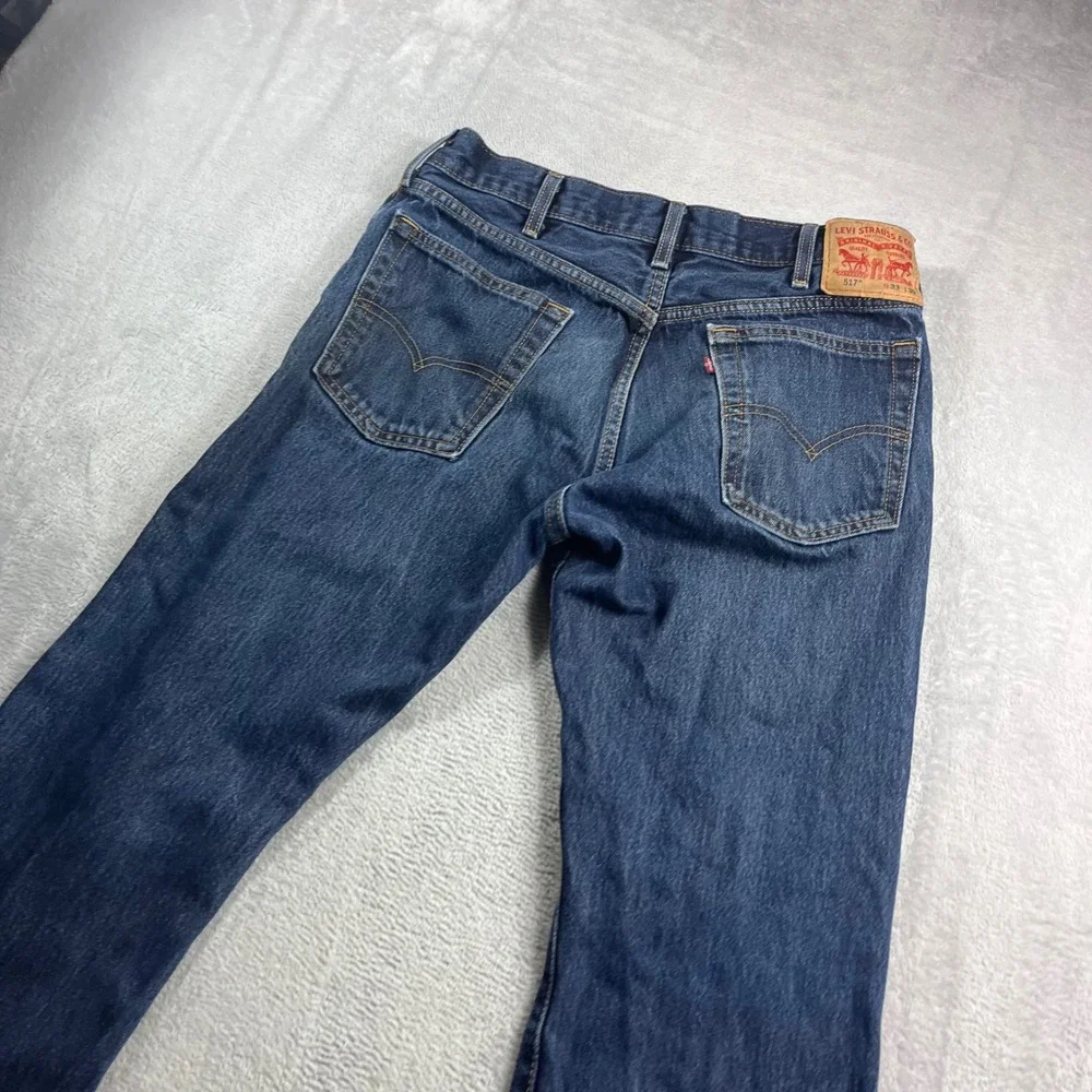Levis 517 Bootcut Jeans Mens 33x30 Medium Wash Blue Cotton Denim 517-0217